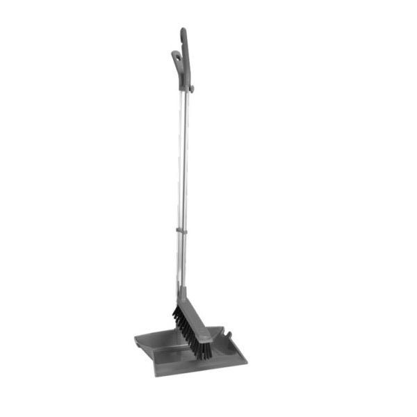 Sopset med plastskyffel Vikan, Grå, 985mm