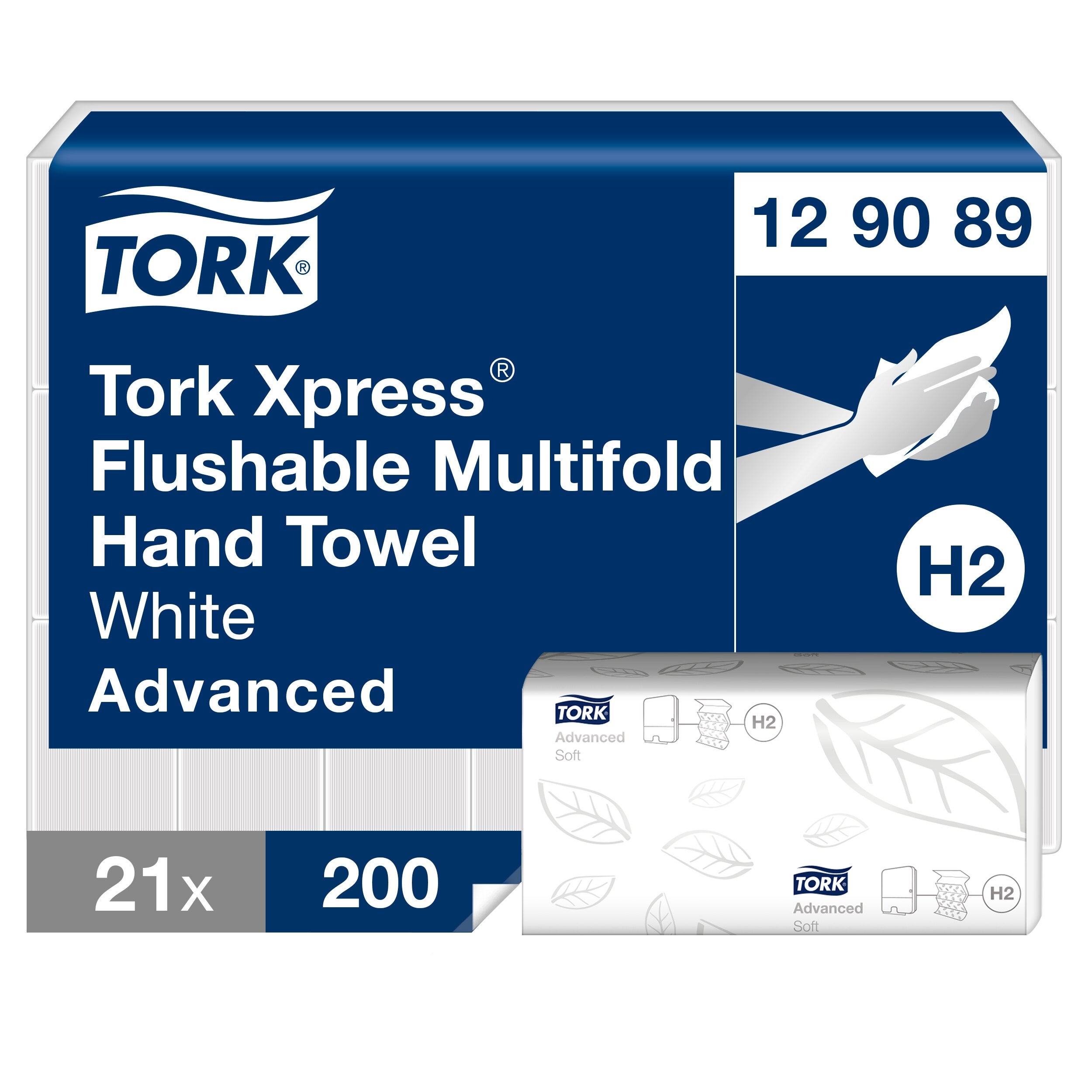 Pappershandduk Tork H2 Advanced Spolbar 4200st/krt