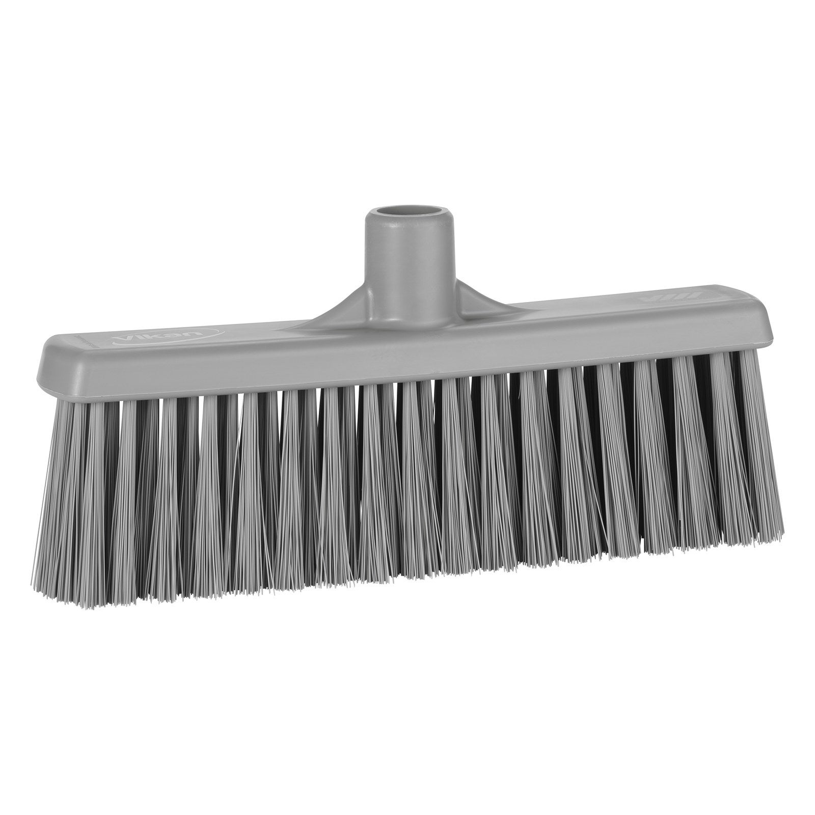 Vikan Borste m. rakt fäste, 310 mm, Medium, Grå