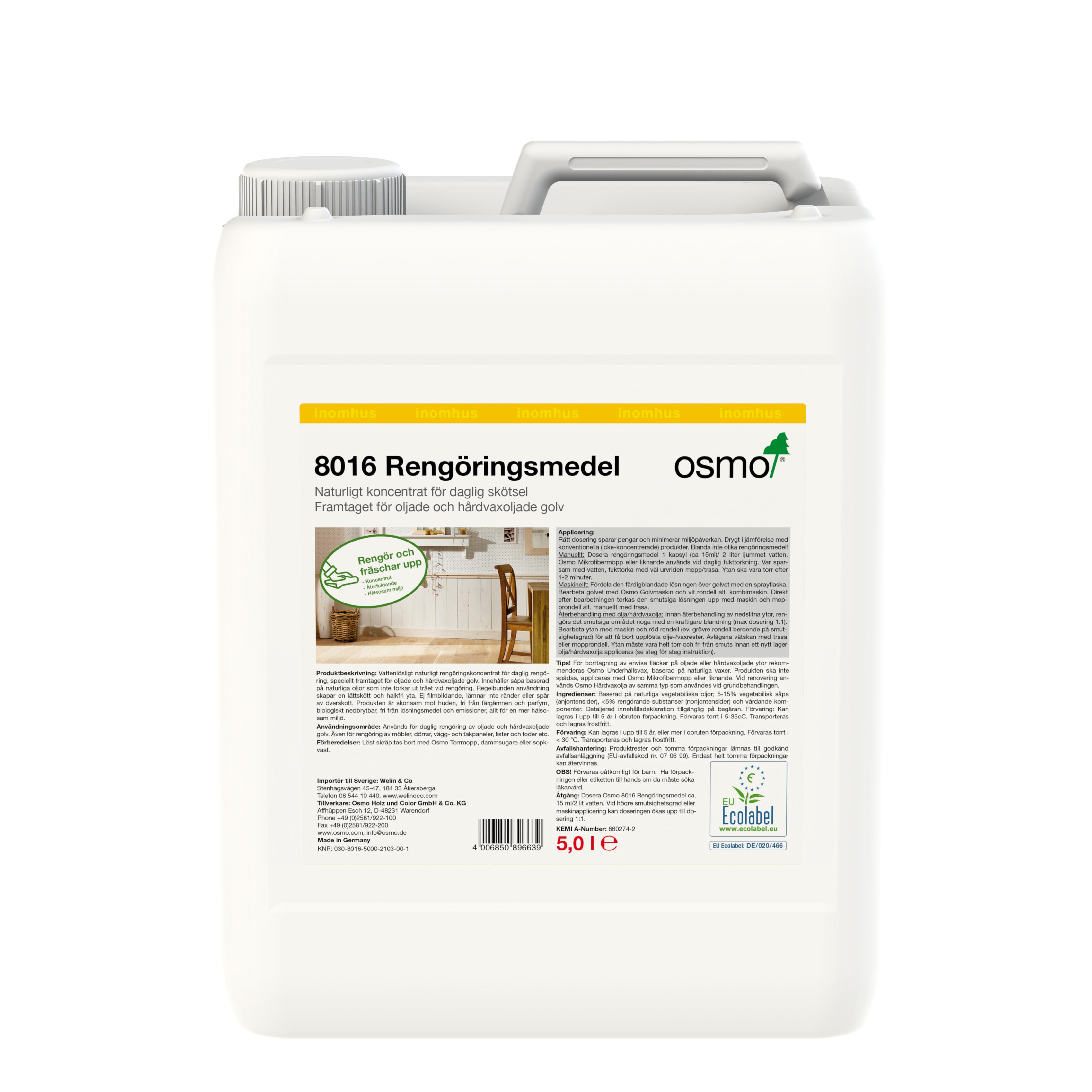Rengöringsmedel 8016 Osmo Ofärgad 5 l