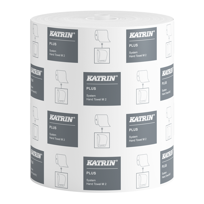 Torkrulle Katrin Plus System M 2-Lagers Vit 140m 6rl