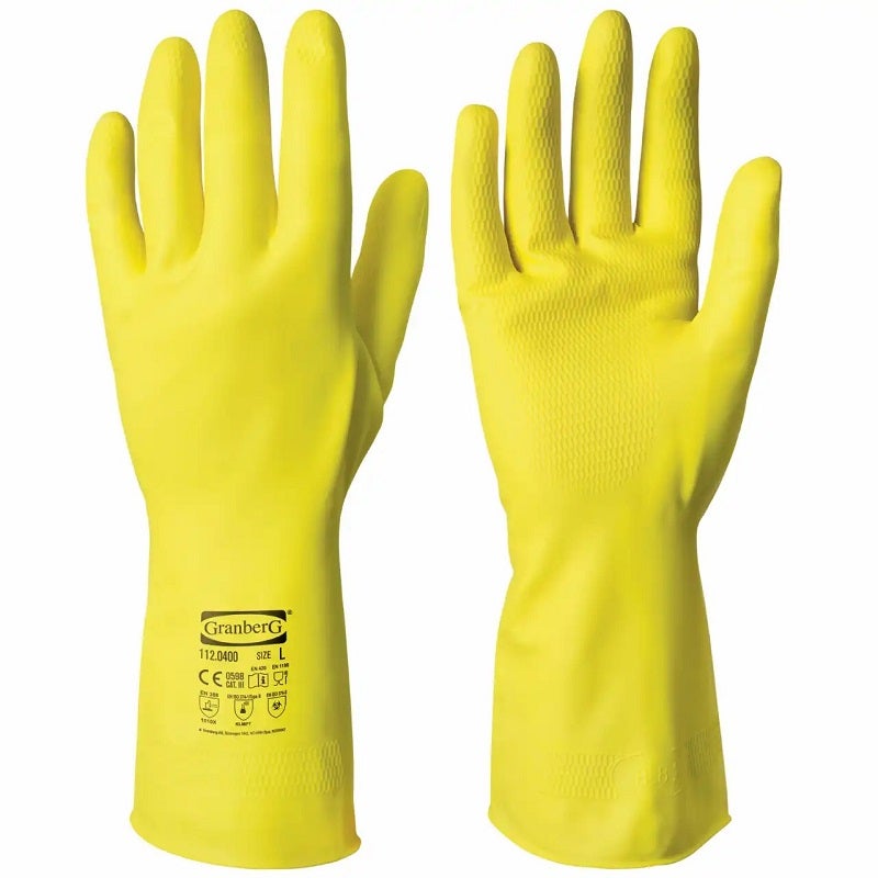 Hushållshandske Latex Granberg 0400A Flossad