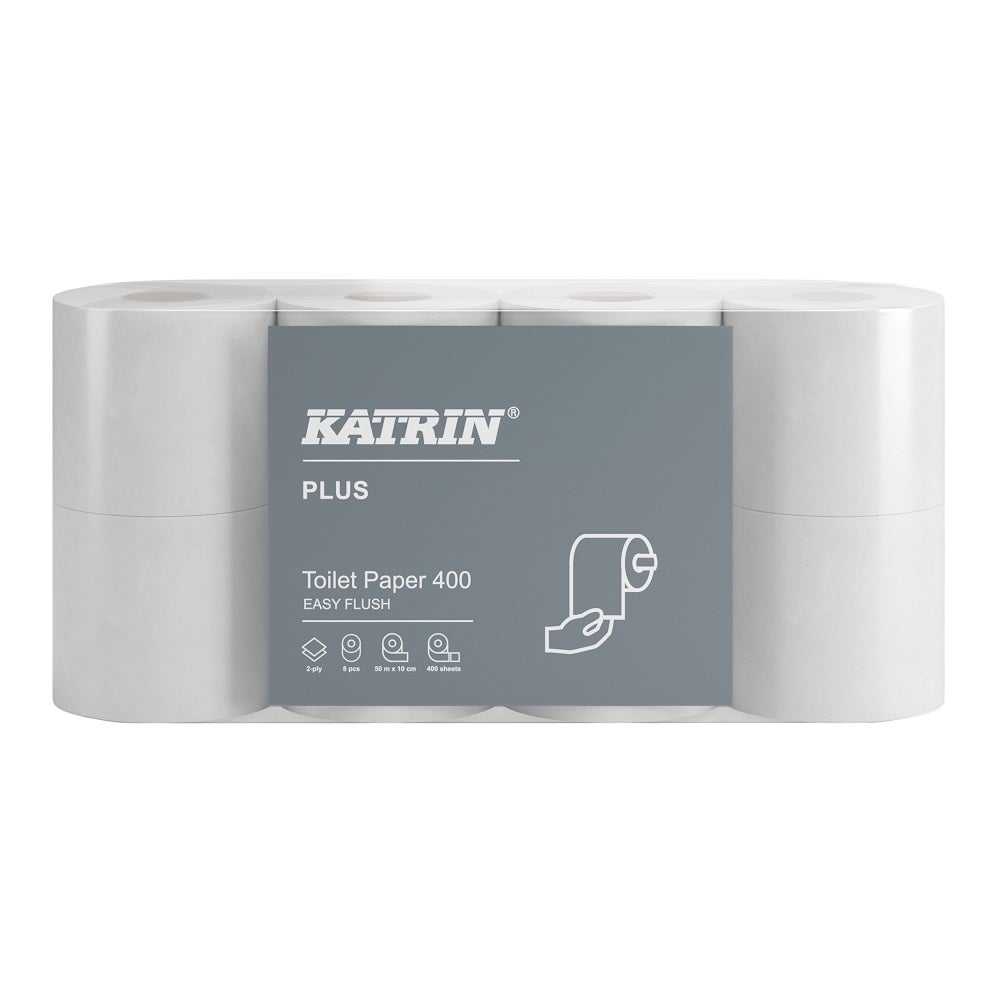Toalettpapper Katrin Plus Toalettrulle 400, 2-lag EasyFlush