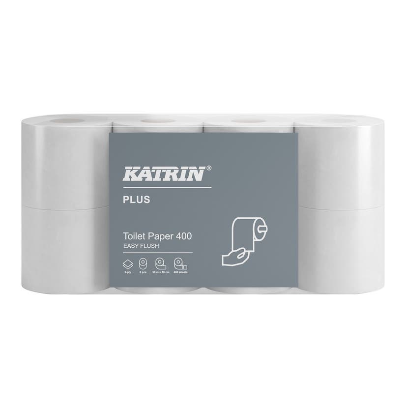 Toalettpapper Katrin Plus Toalettrulle 400, 2-lag EasyFlush