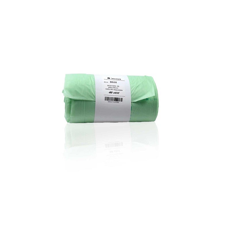Soppåse 35L Biostark Grön 40st/rl