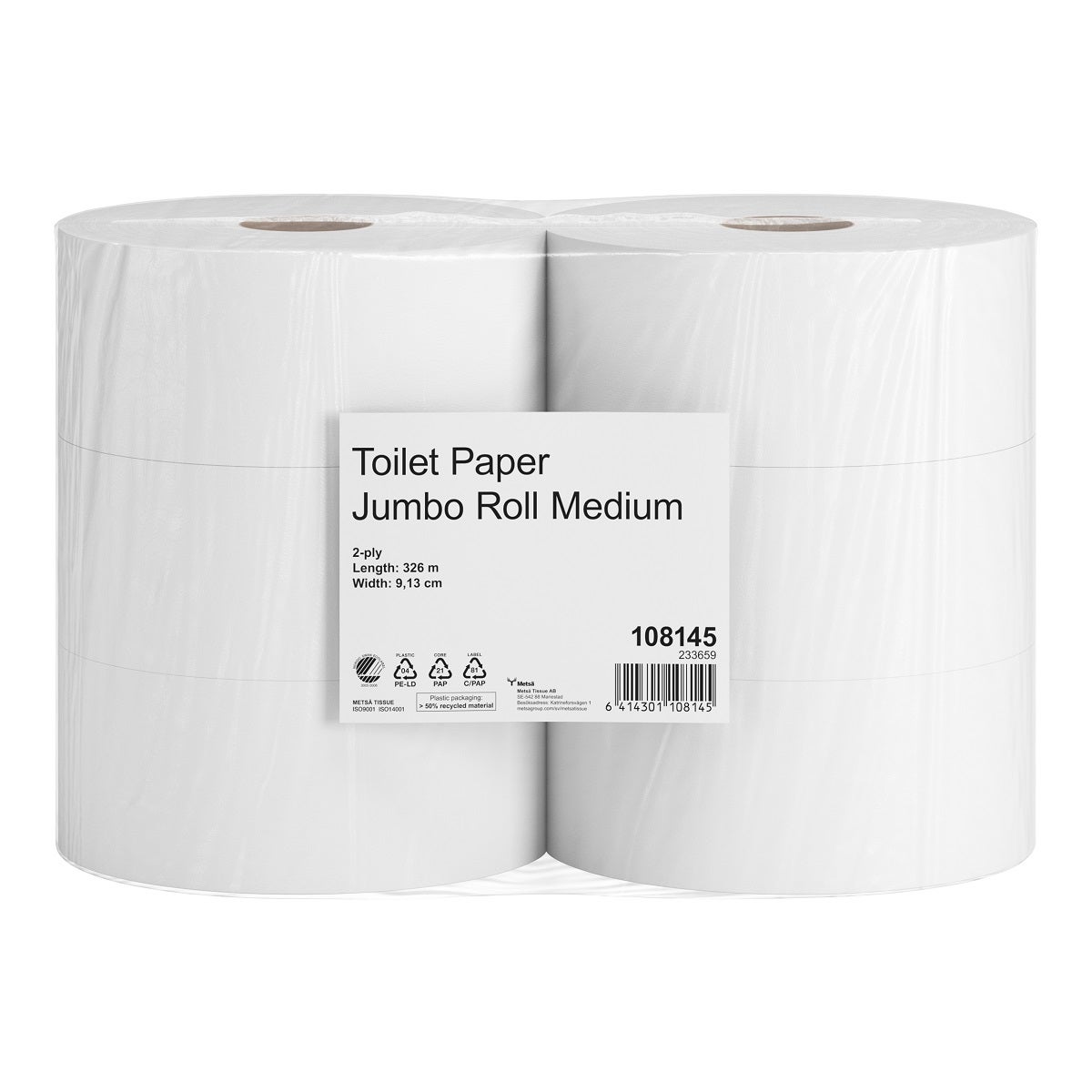 Toalettpapper Cleanware Basic Gigant M 1-lager 6rl/frp