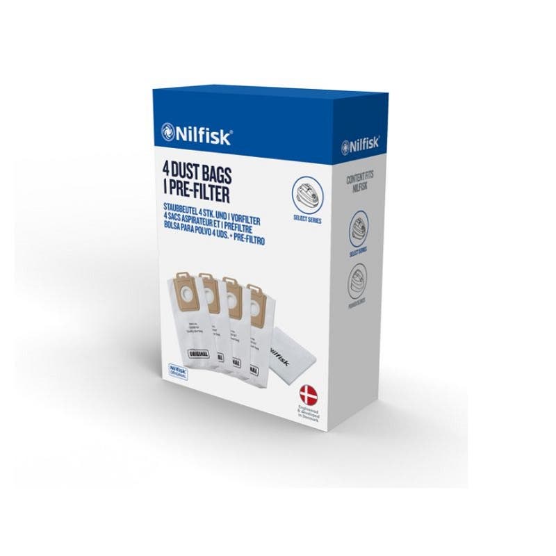 Dammsugarpåsar Nilfisk Select, Power 4-pack