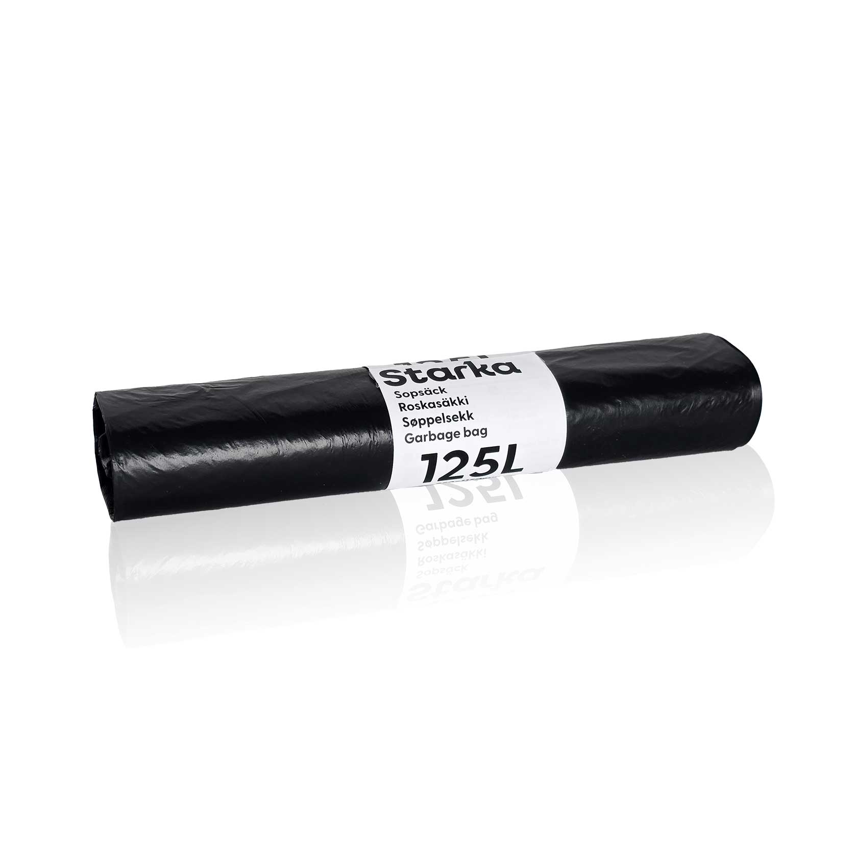 Sopsäck 125L Svart 35my 750x1150mm 25st/rl