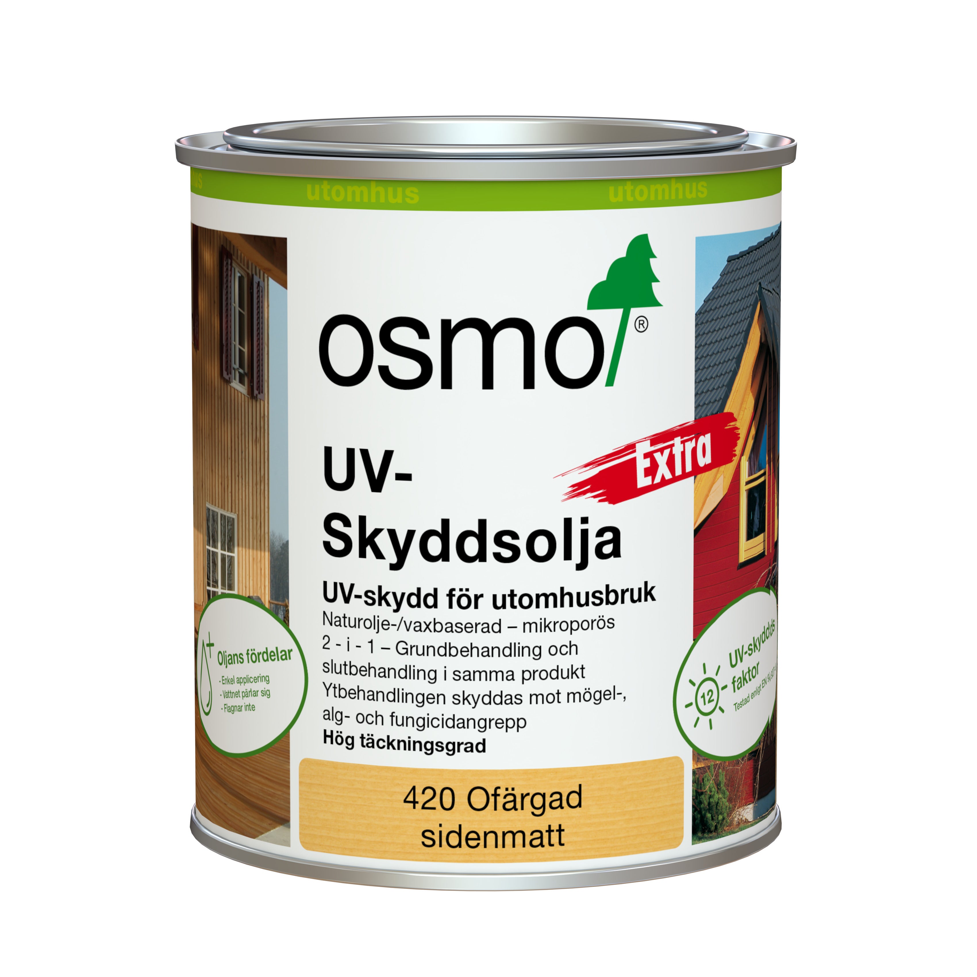 Uv-skyddsolja Extra 420 Osmo Ofärgad 0,75 l Sidenmatt