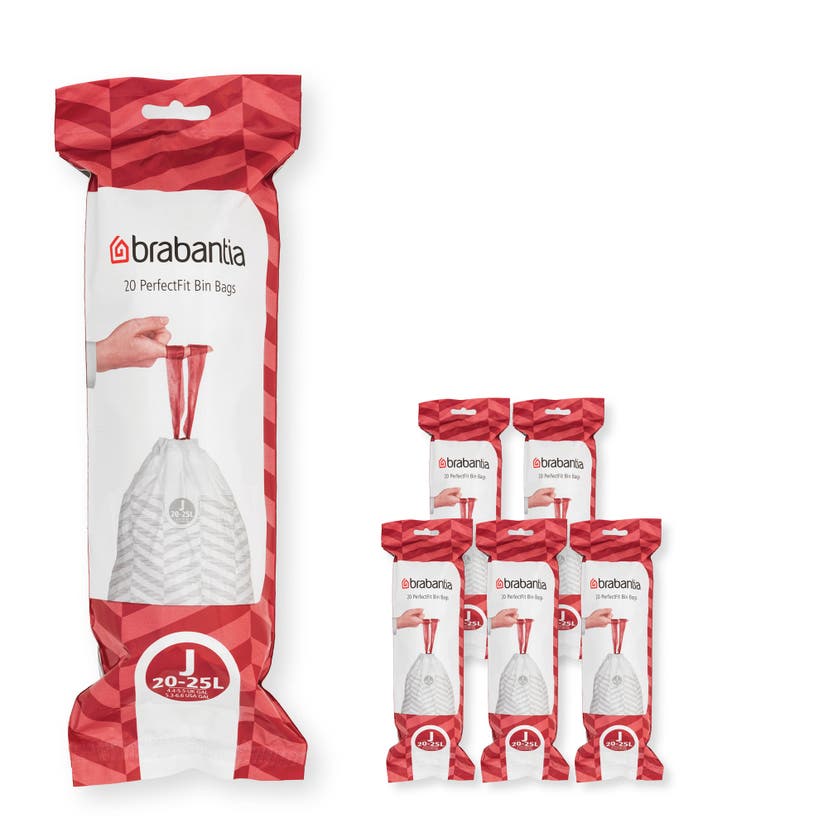 PerfectFit Avfallspåsar J Brabantia 20-25L Vit