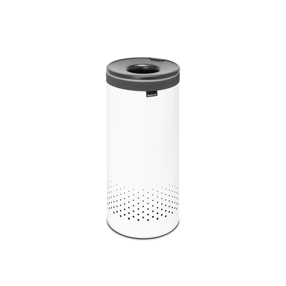 Tvättkorg med mörkgrått plastlock Brabantia 35L