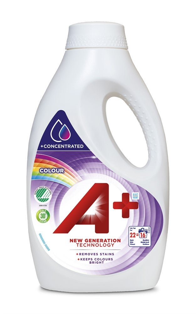 Tvättmedel A+ Colour Flytande 880ml