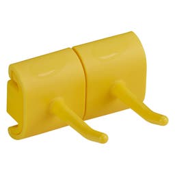 Vikan Hygienupphäng, krok dubbel, 82 mm, Gul