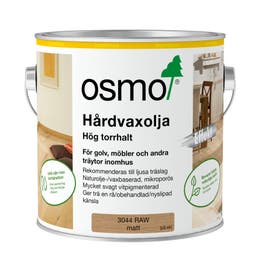 Hårdvaxolja Pigmenterad 3044 Raw Osmo Ljus Vit 2,5 l Matt