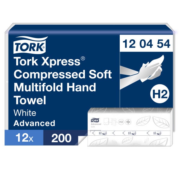Pappershandduk Tork H2 Xpress Advanced 2-lagers 2400st