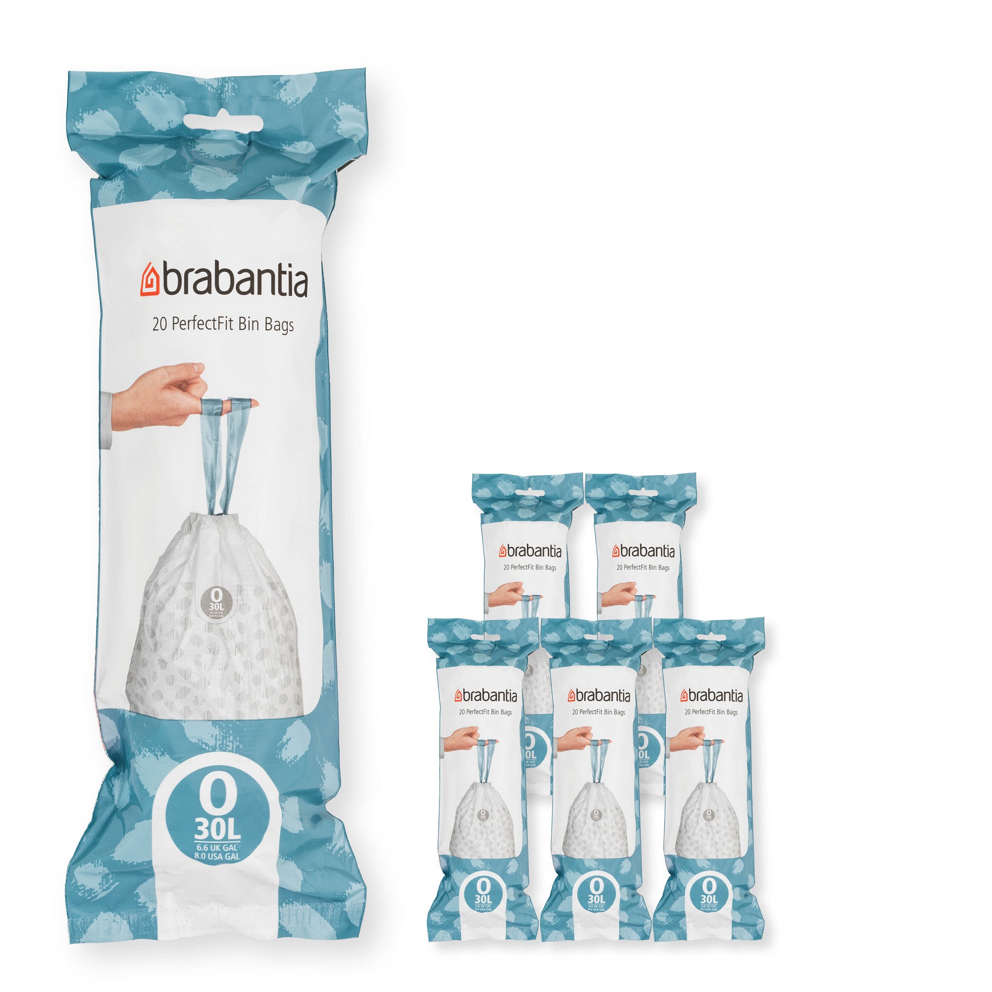 PerfectFit Avfallspåsar O Brabantia 30L Vit