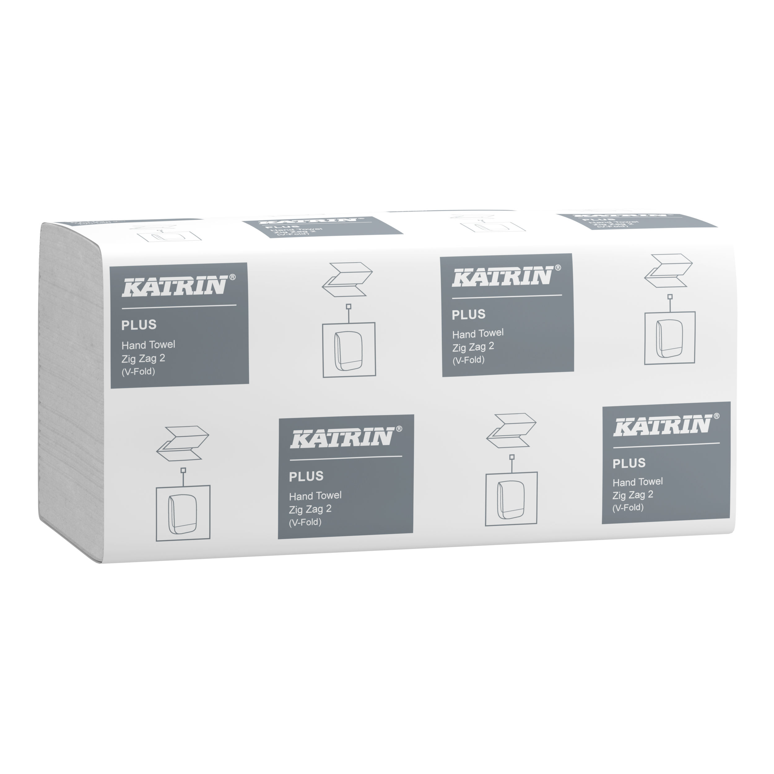 Pappershandduk Katrin Plus Zig Zag 2-Lagers Handy Pack