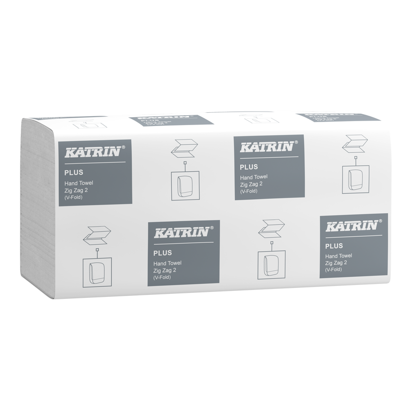Pappershandduk Katrin Plus Zig Zag 2-Lagers Handy Pack