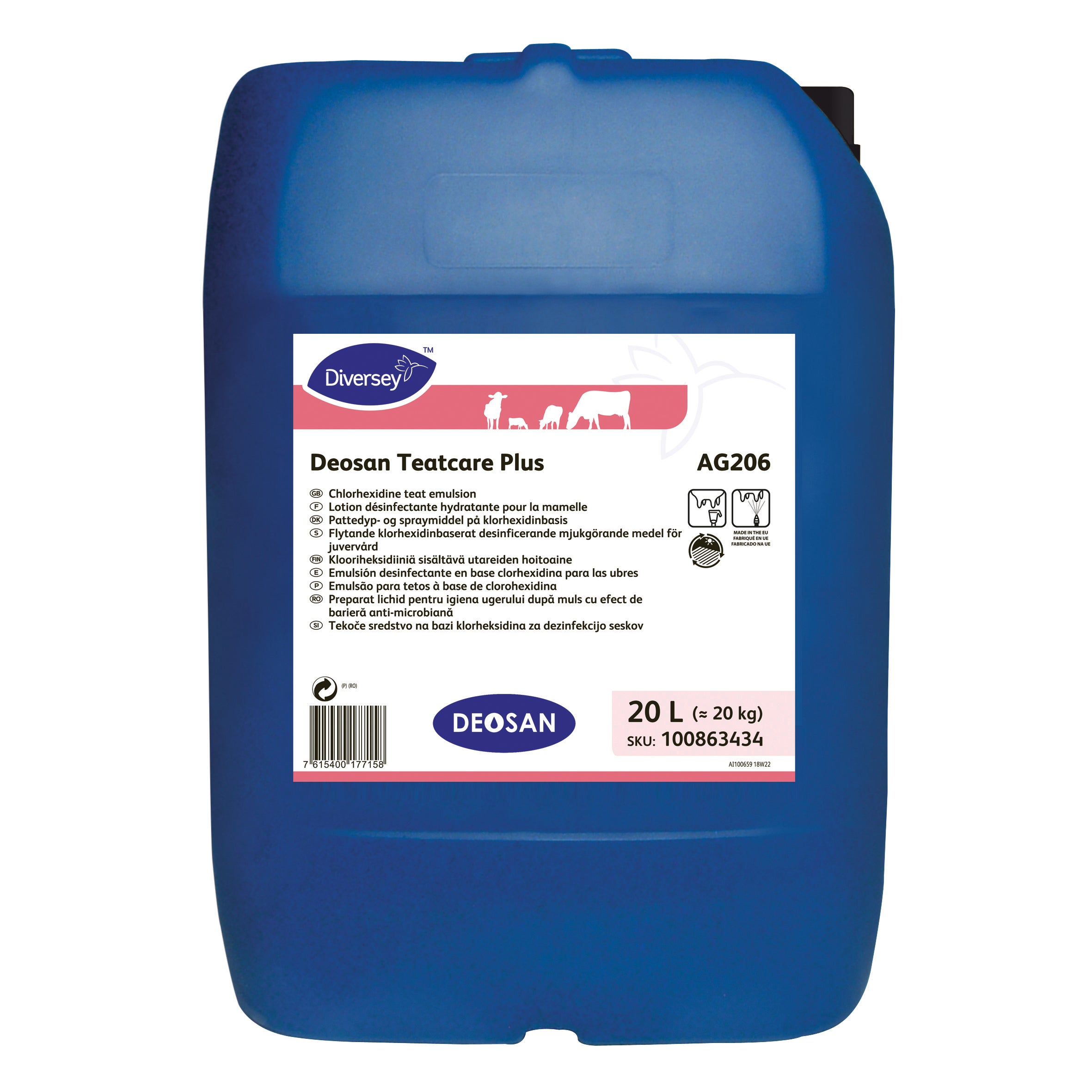 Desinfektionsmedel Diversey Deosan Teatcare Plus AG206 20L