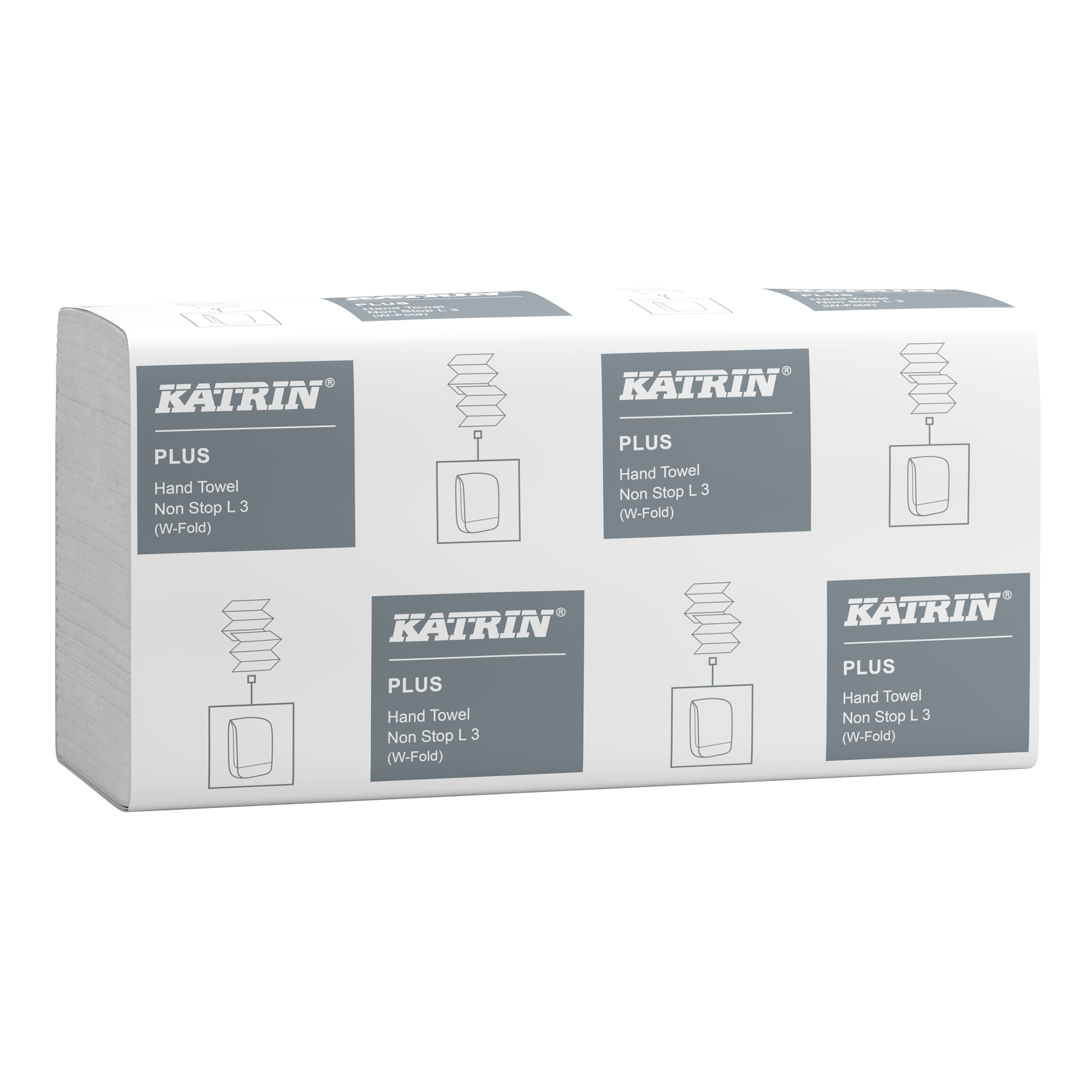 Pappershandduk Katrin Plus W-vikt Non Stop L 3-Lagers