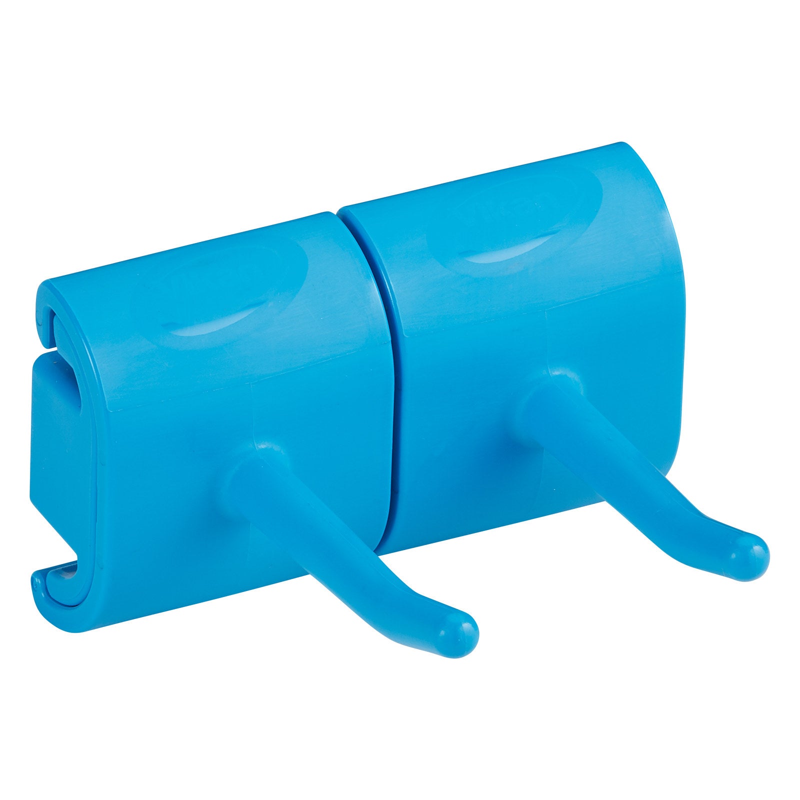 Hygieniskt Väggupphäng, krok dubbelmodul, 82 mm, Blå