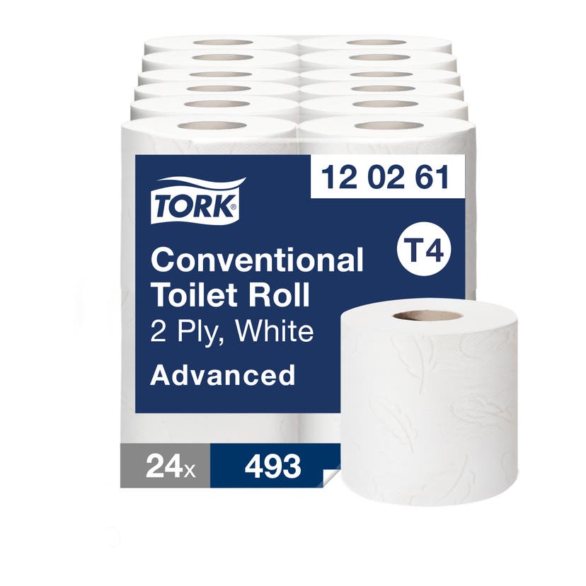 Toalettpapper Tork T4 Advanced 2-lager Vit 24rl
