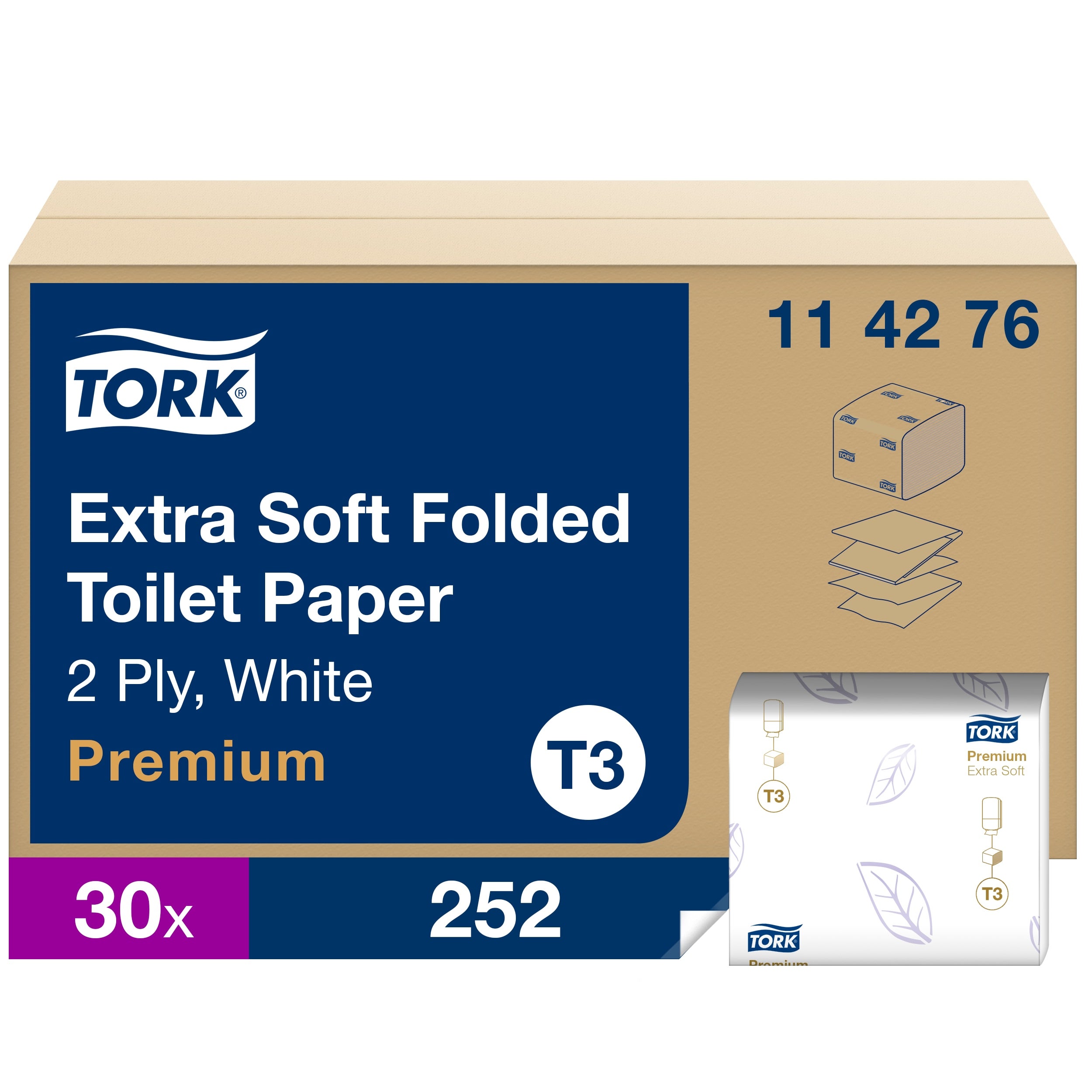 Toalettpapper Tork Premium 2-lager Vikt T3