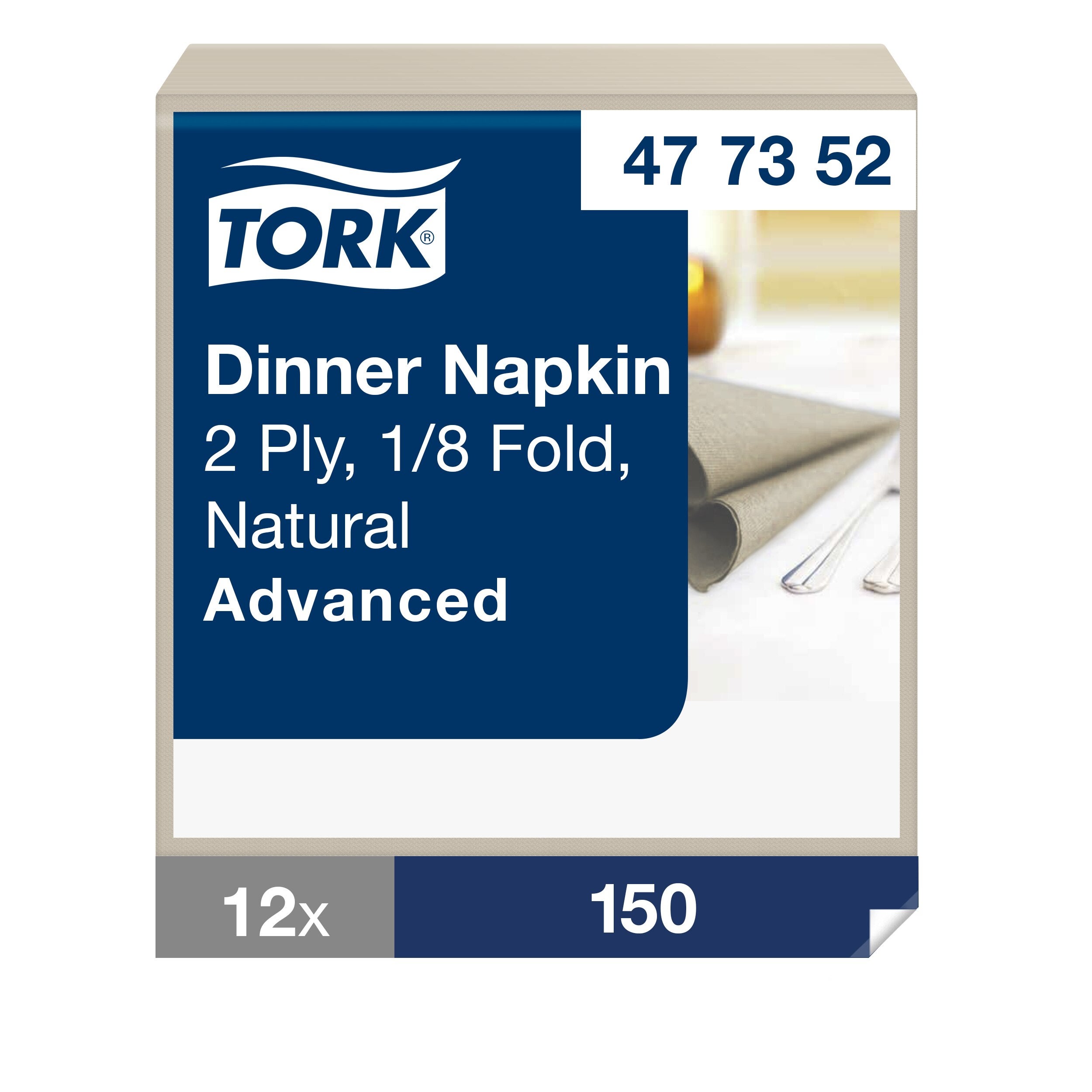 Servett Tork Middag Natur 2-lager