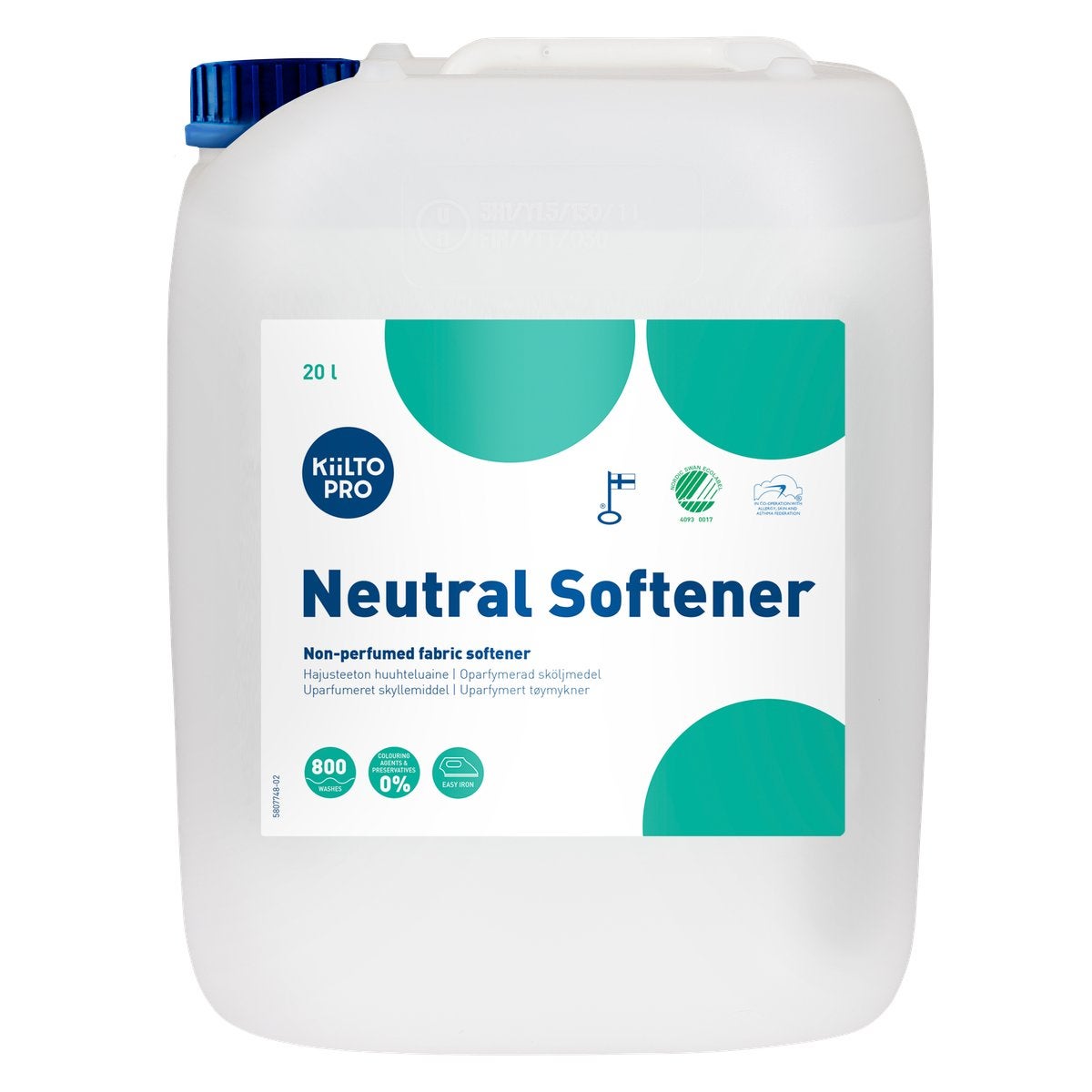 Sköljmedel Kiilto Pro Neutral Softener Oparfymerad