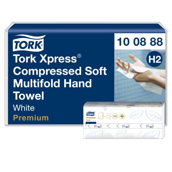 Pappershandduk Tork H2 Xpress Premium 2-lagers