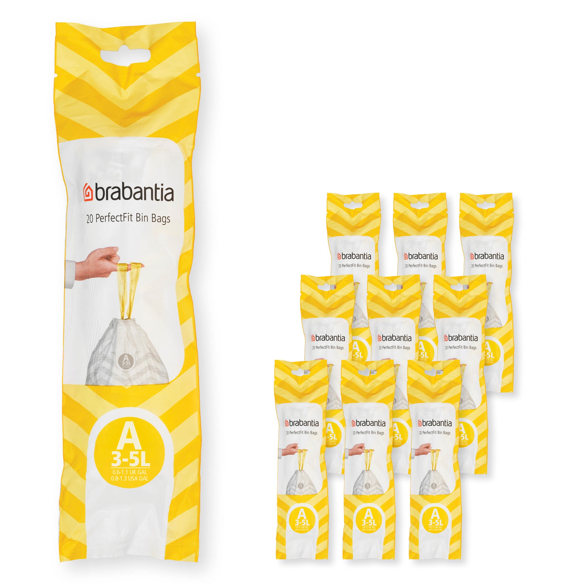 PerfectFit Avfallspåsar A Brabantia 3L Vit