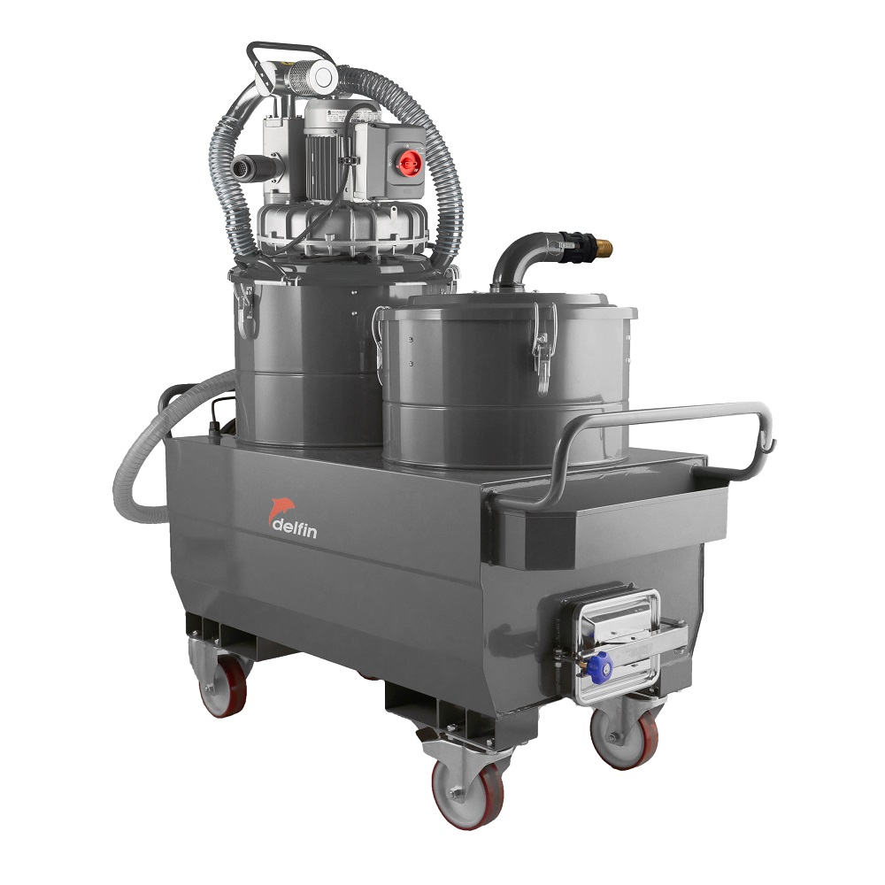 Industridammsugare Delfin TC220 IF 3-fas för olja/spån 220L