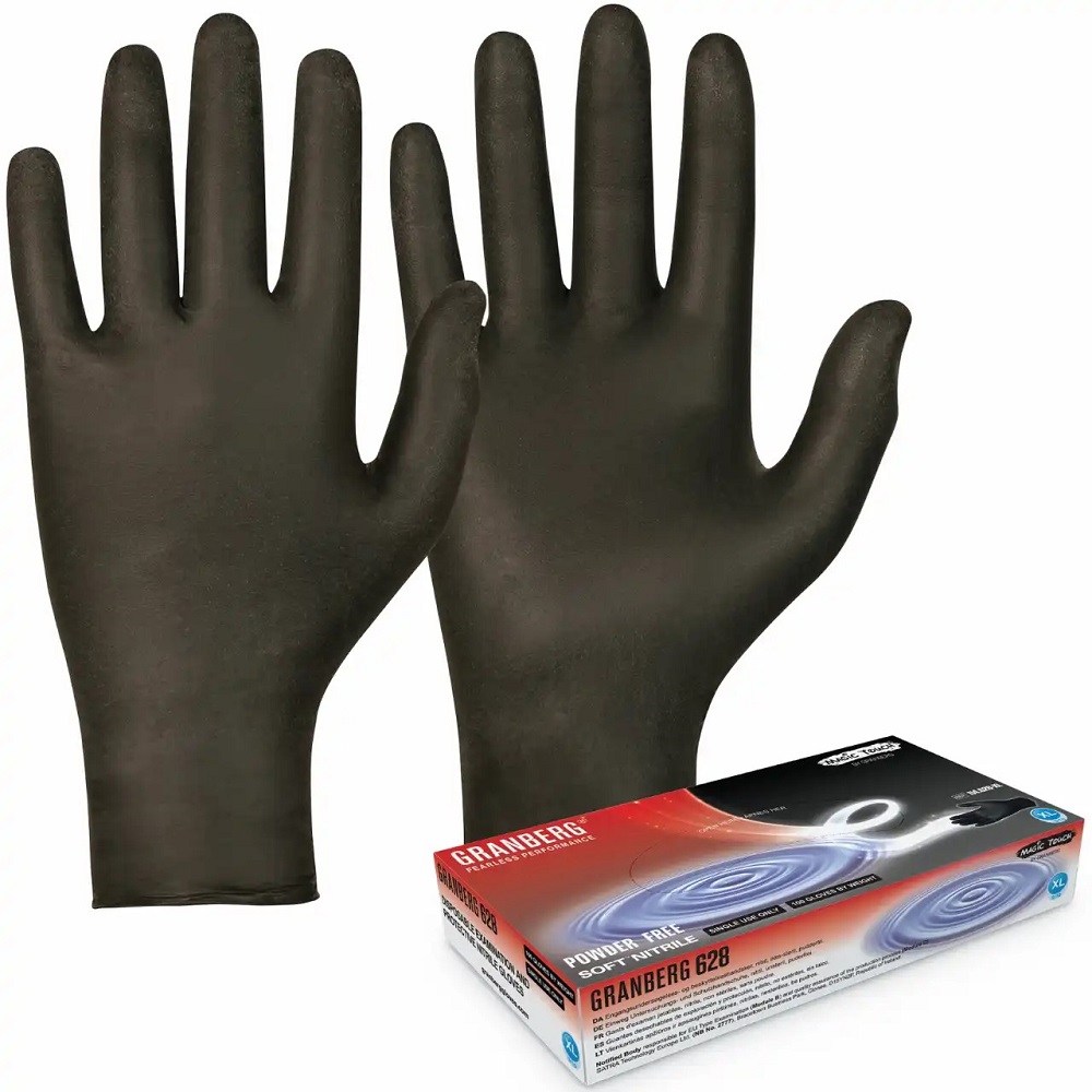Engångshandskar Granberg Nitril Svart Small 100st/frp