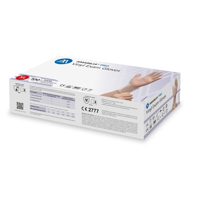 Engångshandskar Vinyl Transparent XL 100-pack